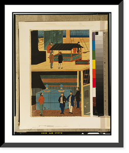 Historic Framed Print, Amerikakoku jo&#x0304;kisenchu&#x0304; no zu - 2,  17-7/8" x 21-7/8"