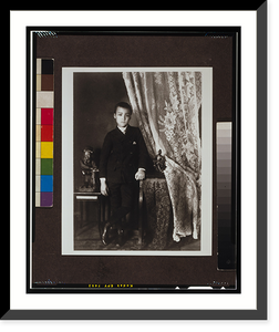Historic Framed Print, [African American boy, full-length portrait, standing, facing front with left hand resting on table] - 2,  17-7/8" x 21-7/8"