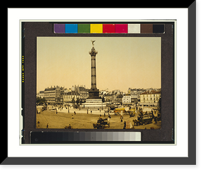 Historic Framed Print, [Place de la Bastille, Paris, France],  17-7/8" x 21-7/8"