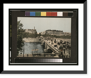 Alma bridge, Paris, France, Vintage Print