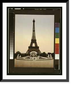 Historic Framed Print, [Eiffel Tower, full-view looking toward the Trocadero, Exposition Universal, 1900, Paris, France],  17-7/8" x 21-7/8"