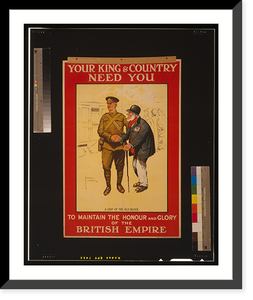 Your king & country need you to maintain the honour and glory of the British Empire.Lawson Wood '14 ; Dobson, Molle & Co. Ltd., Color Printers, Edinr. & London. - 2, Historic Print