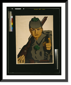 Historic Framed Print, [Ich gehe hinaus an die Front. Hast du die 6. Kriegsanleihe schon gezeichnet?].MKOLL.,  17-7/8" x 21-7/8"