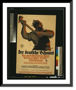 Historic Framed Print, Der deutsche Schmied, ein vaterl&auml;ndisches Spiel..Louis Oppenheim.,  17-7/8" x 21-7/8"