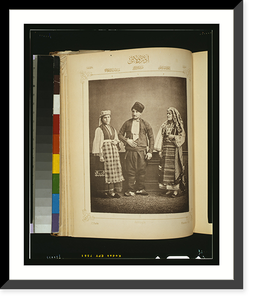 Studio portrait of models wearing traditional clothing from the province of Andrinople (Edirne), Ottoman Empire - 3, Vintage Wall Art