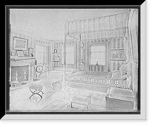 Historic Framed Print, [New York, N.Y., Washington's bedroom, Washington headquarters (Morris-Jumel Mansion)],  17-7/8" x 21-7/8"