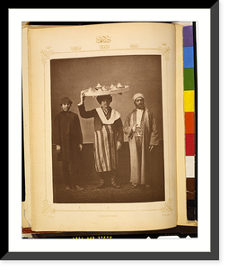 Studio portrait of models wearing clothing from İstanbul, Ottoman Empire - 2, Vintage Print