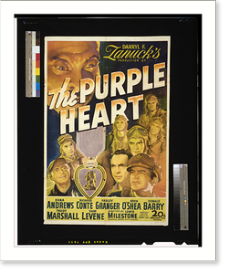 Vintage Americana Print - The purple heart - Vintage Home Decor Print
