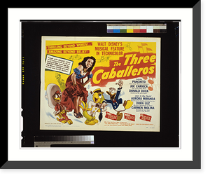 Historic Framed Print, The three caballeros,  17-7/8" x 21-7/8"
