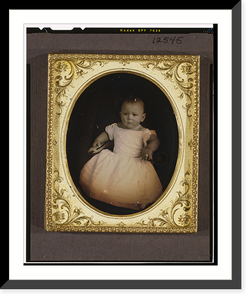 Historic Framed Print, [Unidentified child, full-length portrait, facing left],  17-7/8" x 21-7/8"