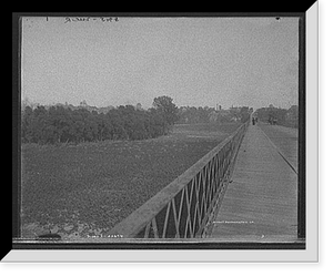 Historic Framed Print, Viaduct and bottle works, Streator, Ill.,  17-7/8" x 21-7/8"