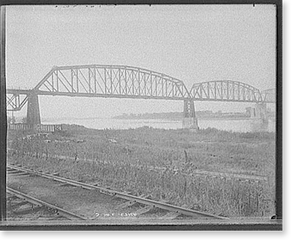Antique Photo Print - Missouri - New steel bridge at Glasgow