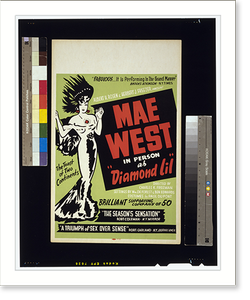 Antique Photo Print - Mae West in person as Diamond Lil