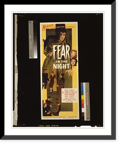 Historic Framed Print, Fear in the night,  17-7/8" x 21-7/8"
