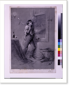 Vintage Photo Print - His attempt at suicide - Framed Wall Art Gift Idea