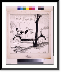 Gasoline Alley. Walt! Stop! There's a flat tire back here!"" - 2 Classic, Vintage Poster