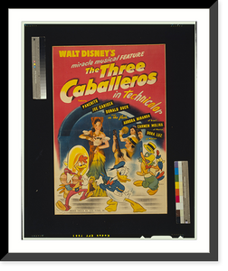 Historic Framed Print, The Three caballeros - 2,  17-7/8" x 21-7/8"