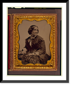 Historic Framed Print, [Charlotte Cushman, three-quarter length portrait, facing right],  17-7/8" x 21-7/8"