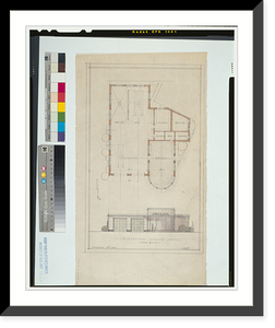 Automobile service station for Sinclair Oil Refining Co. Plan and elevation.A.B.H, Antique Print