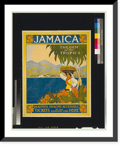 Jamaica, the gem of the tropics.CKS monogram, Vintage Wall Art