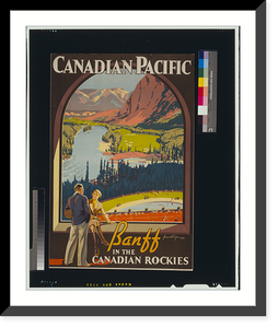 Historic Framed Print, Canadian Pacific. Banff in the Canadian Rockies..James Crockart.,  17-7/8" x 21-7/8"