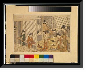 Historic Framed Print, [Morning at the yoshiwara],  17-7/8" x 21-7/8"