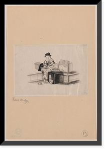 Historic Framed Print, [Japanese drawing] - 215,  17-7/8" x 21-7/8"