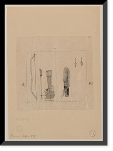 Historic Framed Print, [Japanese drawing] - 225,  17-7/8" x 21-7/8"