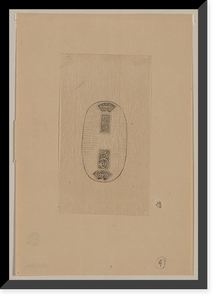 Historic Framed Print, [Japanese drawing] - 255,  17-7/8" x 21-7/8"