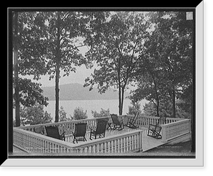 Historic Framed Print, Outlook at Rogers Rock, Lake George, N.Y.,  17-7/8" x 21-7/8"