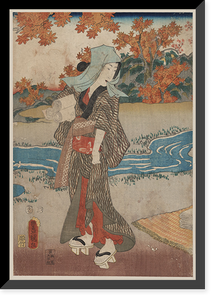 Historic Framed Print, [Japanese Ukiyo-e print] - 644,  17-7/8" x 21-7/8"