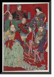 Historic Framed Print, [Japanese Ukiyo-e print] - 1020,  17-7/8" x 21-7/8"