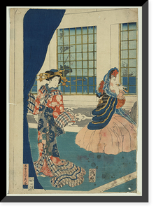 Historic Framed Print, [Japanese Ukiyo-e print] - 1025,  17-7/8" x 21-7/8"