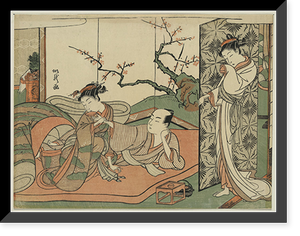 Historic Framed Print, [Japanese Ukiyo-e print] - 1076,  17-7/8" x 21-7/8"