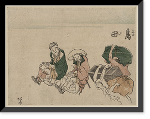 Historic Framed Print, [Japanese Ukiyo-e print] - 1088,  17-7/8" x 21-7/8"