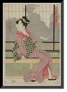 Historic Framed Print, [Japanese Ukiyo-e print] - 1097,  17-7/8" x 21-7/8"