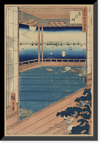 Historic Framed Print, [Japanese Ukiyo-e print] - 1209,  17-7/8" x 21-7/8"