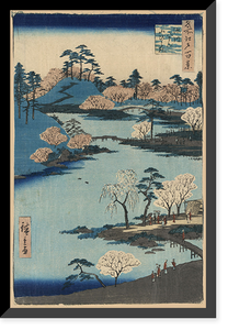 Historic Framed Print, [Japanese Ukiyo-e print] - 1212,  17-7/8" x 21-7/8"