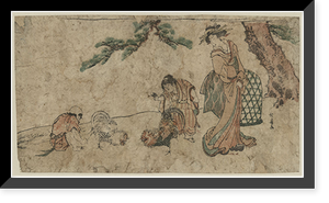 Historic Framed Print, [Japanese Ukiyo-e print] - 1219,  17-7/8" x 21-7/8"