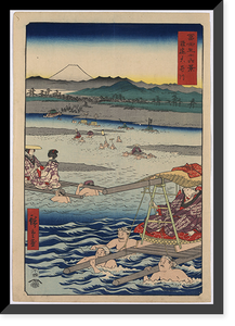 Historic Framed Print, [Japanese Ukiyo-e print] - 1424,  17-7/8" x 21-7/8"