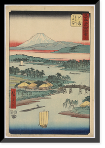Historic Framed Print, [Japanese Ukiyo-e print] - 1438,  17-7/8" x 21-7/8"