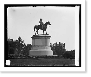 Antique Photo Print - Washington DC - Scott statue, Scott Circle