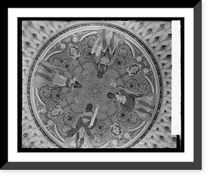 Ceiling, Library of Congress, main reading room, Washington, D.C Classic, Historic Print