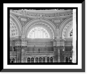 Historic Framed Print, Library [of Congress, main reading room, Washington, D.C.],  17-7/8" x 21-7/8"