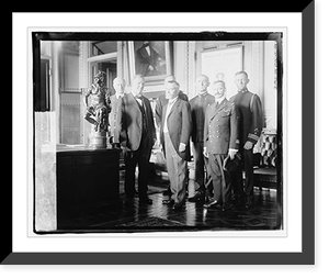 Secretary of the Navy, Josephus Daniels being presented a bronze statue by French Ambass, Historic Reproduction