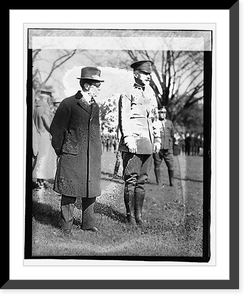 Secty. Baker & General Marsh i.e., March at review of all American Detachment, Antique Poster