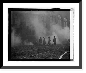 Historic Framed Print, Potomac elec. [...] fire,  17-7/8" x 21-7/8"