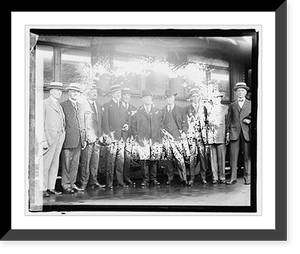 Historic Framed Print, [Left to Right: Senators McCumber, Curtis, Calder, Lodge, Harding, Brahdegee, New, Cappe,  17-7/8" x 21-7/8"