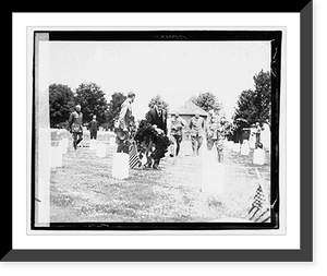 Secty. Baker decorating graves of French Soldiers Bastille Day, 7/12/20, Antique Wall Art