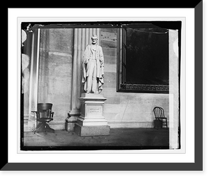 Historic Framed Print, Lincoln statue for [...],  17-7/8" x 21-7/8"